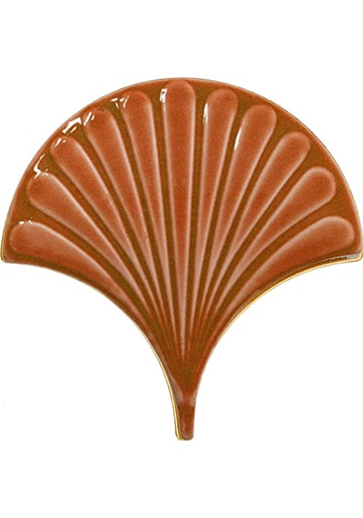 Armada Çini 17x17 Cm Karamel İstiridye Balık Pulu Desenli Çini