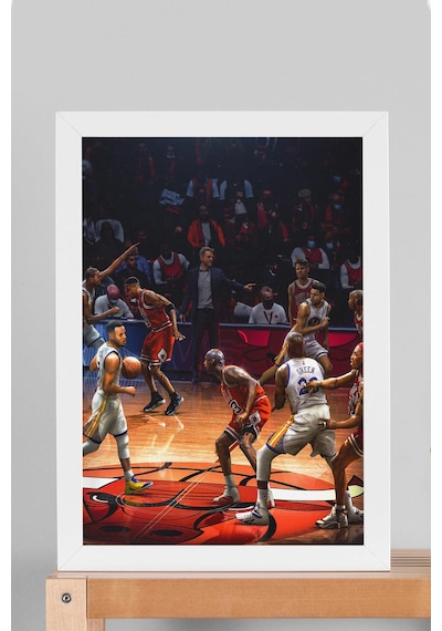 Stephen Curry Michael Jordan Çerçeveli Tablo - Basketbol Nba Posteri Tablo
