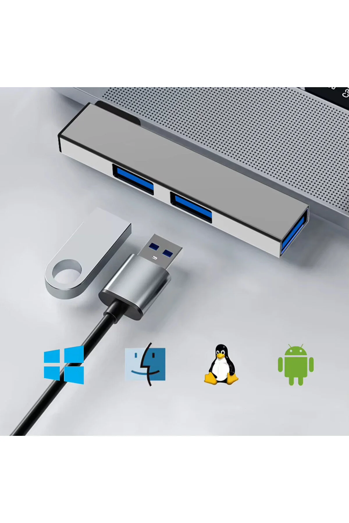 3 Portlu Usb 3.0 & 2.0 Çoklayıcı Hub Yüksek Hızlı Veri Aktarımı Swich Tak Çalıştır Usb Çoğaltıcı