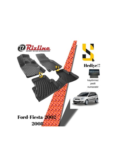 Rizline Us Rizline Ford Fiesta 2002- 2008 3D Havuzlu Paspas