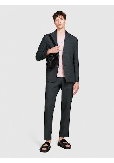Sisley Keten Karışımlı Slim Confort Fit Pantolon Erkek Siyah Mix Pantolon - 324p434xsf04a