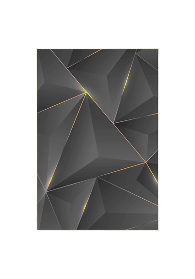 Dekoreko Kaymaz Taban Djt Salon Halısı Trend Modern F5005 Gold Siyah