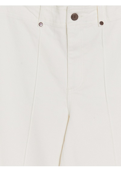 Lcw Modest Ekru Wideleg Kadın Jean Pantolon