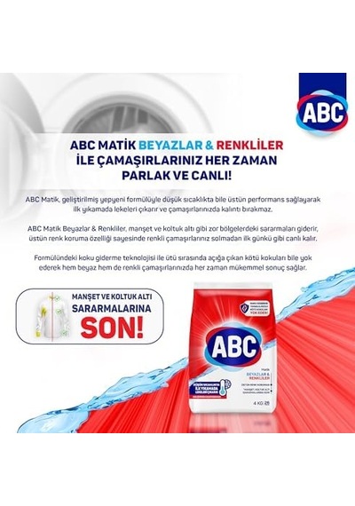 Deterjan Matik Beyazlar & Renkliler Çamaşır Deterjanı 4 Kg