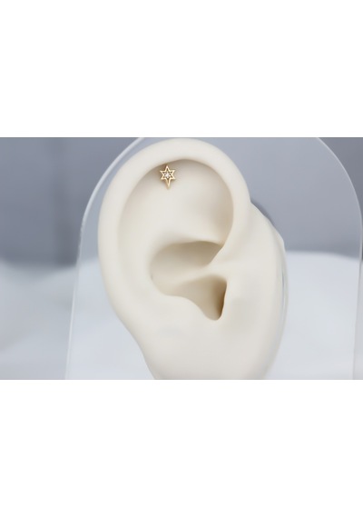 Glorria Altın Kutup Yıldızı Helix Piercing (540178403) Sarı