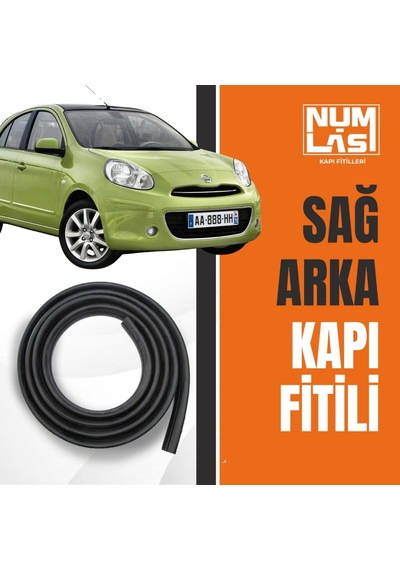 Nissan Micra 2011-2017 Sağ Arka Kapı Fitili-a Kalite-numlas-nm5536