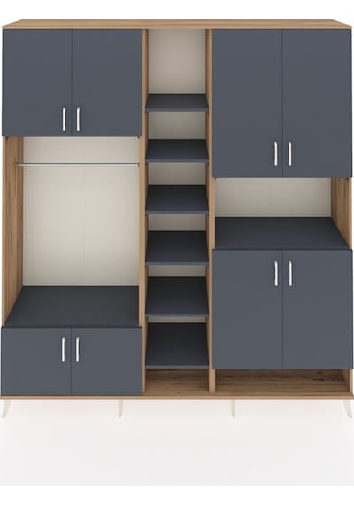Hyperion Dolap 18 Raflı 8 Kapaklı Tek Askılı 220x44x243 Çam-antrasit/antrasit Antrasıt/antrasıt Hyperion Dolap 18 Raflı 8 Kapaklı Tek Askılı 220x44x243 Çam-antrasit/antrasit Antrasıt/antrasıt