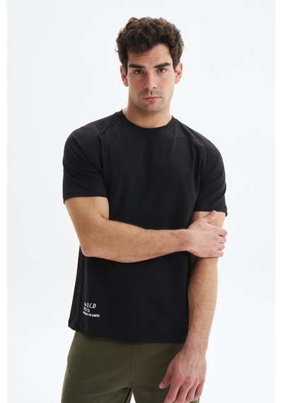 AR-MA Arma Erkek Regular Fit Basic Reglan Kollu Süprem Bisiklet Yaka Tişört Y29344472202 Siyah