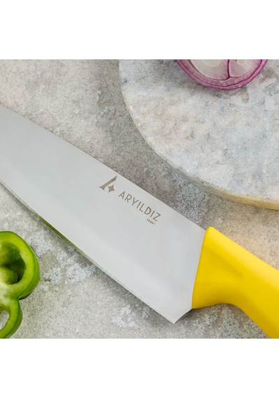 Aryıldız Primo Sef Bıçağı Sarı 19 Cm Renkli