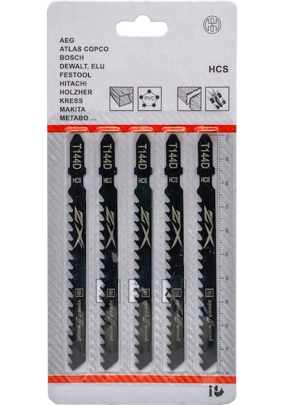 5544 T144D HCS Ahşap Hızlı Kesim Dekupaj Testeresi Bıçağı 5'li