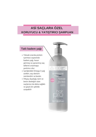 Byphasse Hair Pro Asi Saçlara Özel Koruyucu Ve Yatıştırıcı Şampuan 1000ml