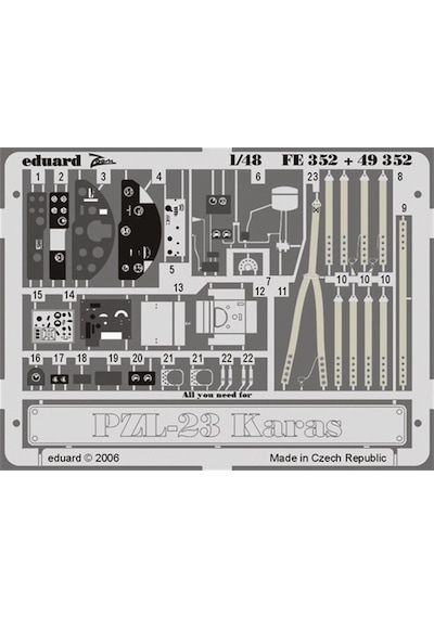 Eduard Fe352 1/48 Ölçek, Pzl-23 Karas For Mırage Maket De
