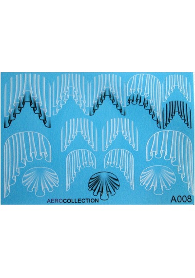 3D French Tırnak Stıcker Tırnak Dövme Nail Art A008