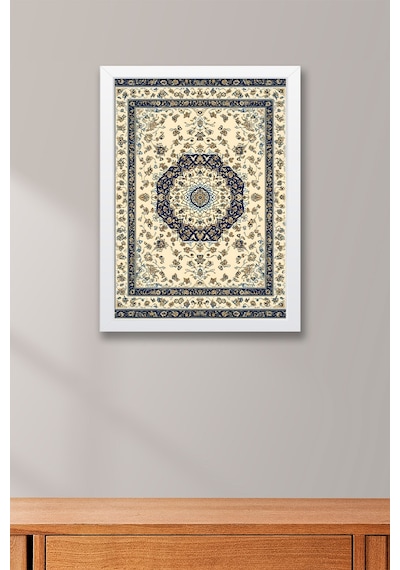 Premium Osmanlı Lacivert Madalyon Motifli Çerçeveli Tablo - Lüks Ramazan Serisi Klasik Duvar Dekoru Beyaz Premium Osmanlı Lacivert Madalyon Motifli Çerçeveli Tablo - Lüks Ramazan Serisi Klasik Duvar Dekoru Beyaz