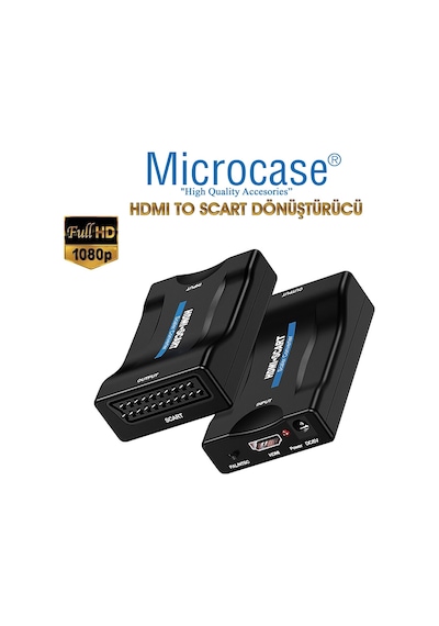 Microcase Hdmı To Scart Dönüştürücü Adaptör Siyah - Al2620