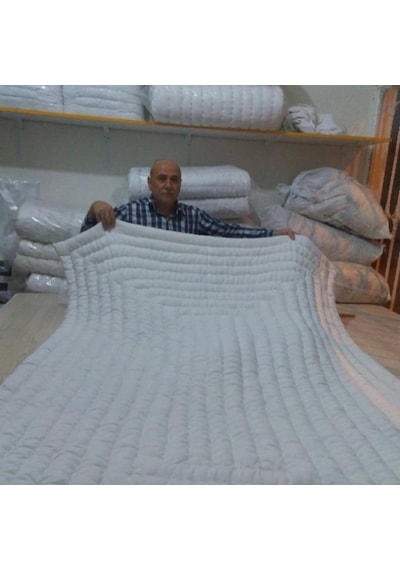 Elyaf Sepeti %100 Doğal Yünden El Dikimi Çift Kişilik Yün Yorgan