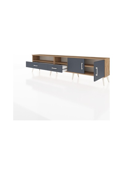 Arges Tv Ünitesi 3 Raflı 2 Çekmeceli 2 Kapaklı 220x30x51 Çam-antrasit Antrasıt/antrasıt - Atlas Çam Arges Tv Ünitesi 3 Raflı 2 Çekmeceli 2 Kapaklı 220x30x51 Çam-antrasit Antrasıt/antrasıt - Atlas Çam