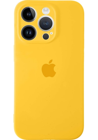 Apple Uyumlu iPhone 14 Pro Max Kılıf Logolu Kamera Korumalı Altı Kapalı İçi Kadife Lansman Kapak - Açık Mavi