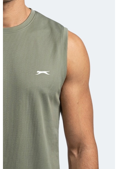 Slazenger Hazzar I Erkek Kolsuz Haki Tişört