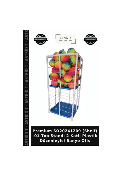 Premium So20241209 Shelf -01 Top Standı 2 Katlı Plastik Düzenleyici Banyo Ofis
