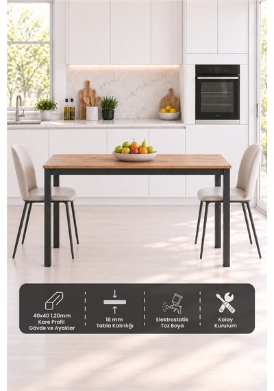 Arpelia Balkon Masası 120 X 45 Cm Antrasit Atlantik Çam