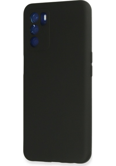 Newface Oppo A16 Kılıf Nano İçi Kadife Silikon - Siyah Siyah