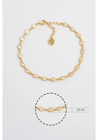 So Chic Rosalinda 18 Ayar Sarı Altın Kaplama 19 Cm Gümüş Bileklik Sarı