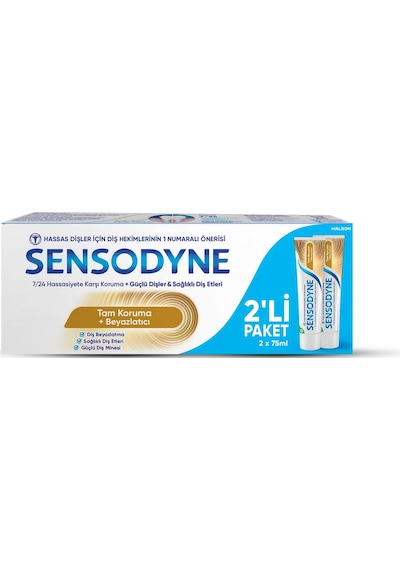 Sensodyne Diş Macunu Tam Koruma Ve Beyazlatıcı 75 Ml 2'li