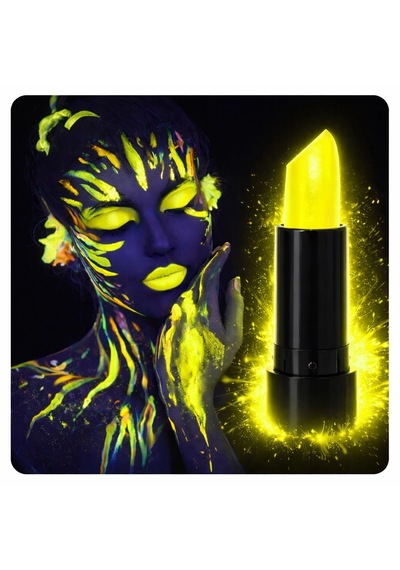 Uv Neon Sarı Ruj Karanlıkta Parlayan Makyaj Boyası Bx40 00