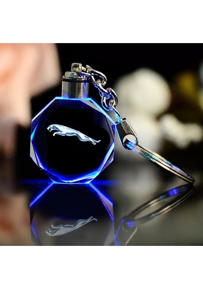 Jaguar Işıklı Anahtarlık 7 Renk Şık Oto Car Keychain Led