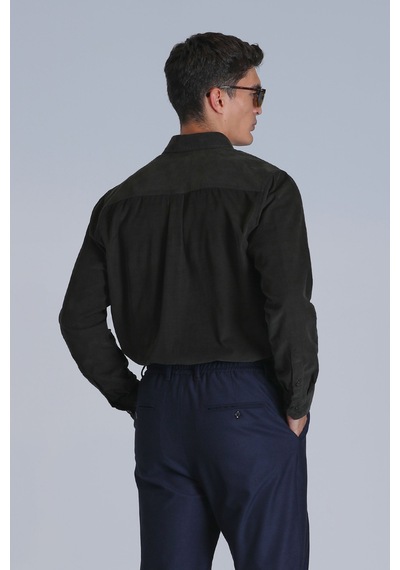 Lufian Water Erkek Basic Gömlek Slim Fit Yeşil Yeşil 112010664100600