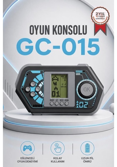 Özel Seri Müzikli Oyuncak Eğlence Oyun Kolu Atari Joystick Tetris Gameboy Gc015 Siyah