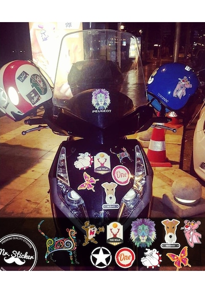 Bay Etiket An12 Triangle Tasarim Aslan Sticker