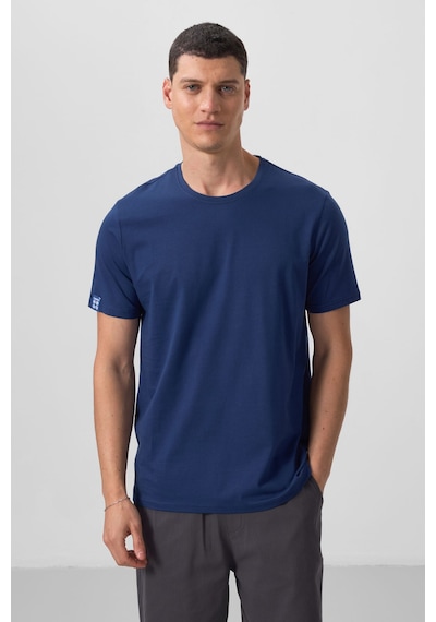Tommy Life Tommy Lıfe Indigo Erkek Basic Kısa Kol Standart Kalıp O Yaka T-shirt - 87911 001