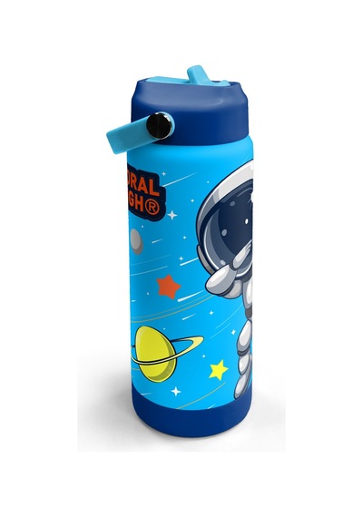 Coral High Lacivert Mavi Astronot Desenli Katlanır Ağızlıklı Çelik Termos 650 Ml 38389 Lacivert