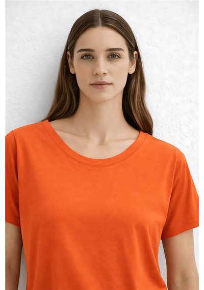 Fashion Friends Kol Detaylı Turuncu Kadın Bluz 26y0309k1