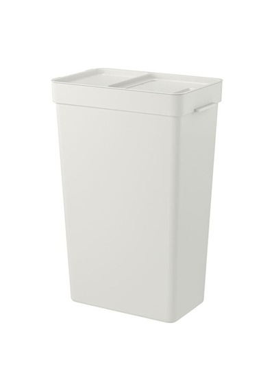 Hallbar Açık Gri Çöp Kutusu Atık Ayırma Kutusu 10 Litre