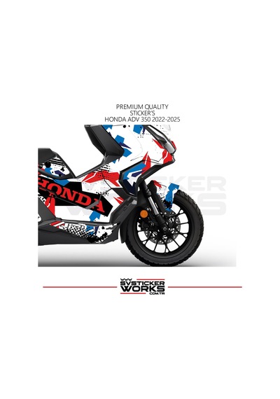 Honda Adv350 Kaplama Motosiklet Sticker Design Etiket Modeli V2