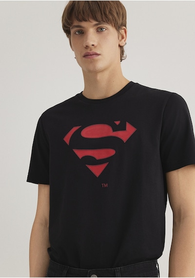 Mavi - Superman Baskılı Siyah Tişört 066875-900 Siyah