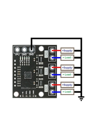 3 Kanal Ina3221 Voltaj Akım Güç Izleme Sensör Modülü 26v 100a Iıc Haberleşme Yüksek Hassasiyet