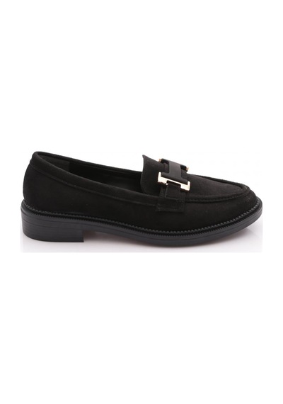 Dgn 2623004 Kadın Tokalı Loafer Ayakkabı Siyah