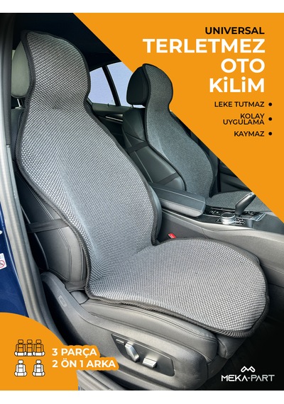 Meka Part Oto Koltuk Koruyucu Kılıf Füme Universal 2+1 Parça
