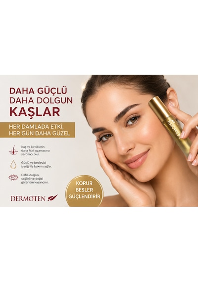 %98 Doğal İçerikli Ve Hidrolize Keratinli Kaş Kirpik Bakım Serumu 14 Günde Etkili Özel Seri Şeffaf