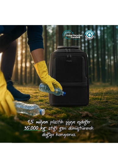 Mack Mce-1212 16 Offıce Pro-3 Eco Notebook Sırt Çantası Siyah