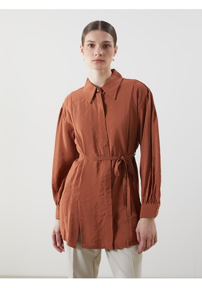Lcw Modest Pembe Loose Fit Kadın Gömlek Tunik