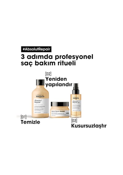 Serie Expert Absolut Repair Yıpranmış Saçlar Için Onarıcı Altın Maske 250ml