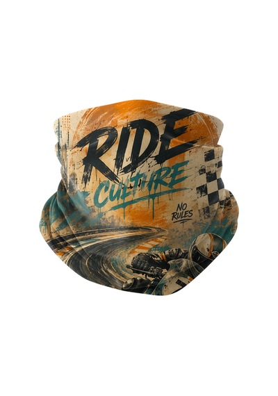 Bobrear Retro Yarışçı Desenli Çok Amaçlı Buff Bandana Boyunluk Çok Renkli
