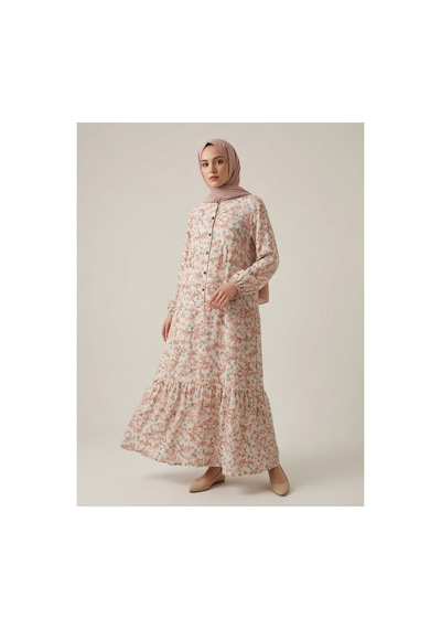 Tenfısı Woman Wear Çiçek Desenli Hakim Yaka Önü Düğmeli Volanlı Uzun Elbise Çok Renkli - 889556865 Çok Renkli Tenfısı Woman Wear Çiçek Desenli Hakim Yaka Önü Düğmeli Volanlı Uzun Elbise Çok Renkli - 889556865 Çok Renkli