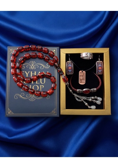 Special Seri Lüks Kitap Kutulu Bakır Takı Seti Ve Tesbih Kombini - Kolye Küpe Özel Tasarım Bileklik Yüzük 5 Parça Gösterişli Otantik Hediyelik - Doğum Günü Yıl Dönümü Sevgililer Günü Şık Hediye - S-00099 Special Seri Lüks Kitap Kutulu Bakır Takı Seti Ve Tesbih Kombini - Kolye Küpe Özel Tasarım Bileklik Yüzük 5 Parça Gösterişli Otantik Hediyelik - Doğum Günü Yıl Dönümü Sevgililer Günü Şık Hediye - S-00099