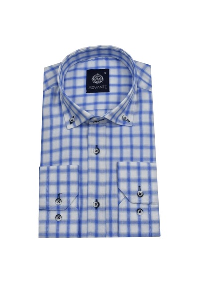 Erkek Ekose Klasik Uzun Kol Gömlek Oxford Bgl-st02987 001